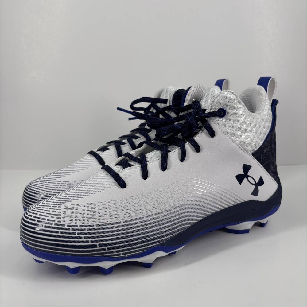 Under Armour Highlight Hammer‎ MC Football Cleats Men's US 11.5 White/Navy/Black